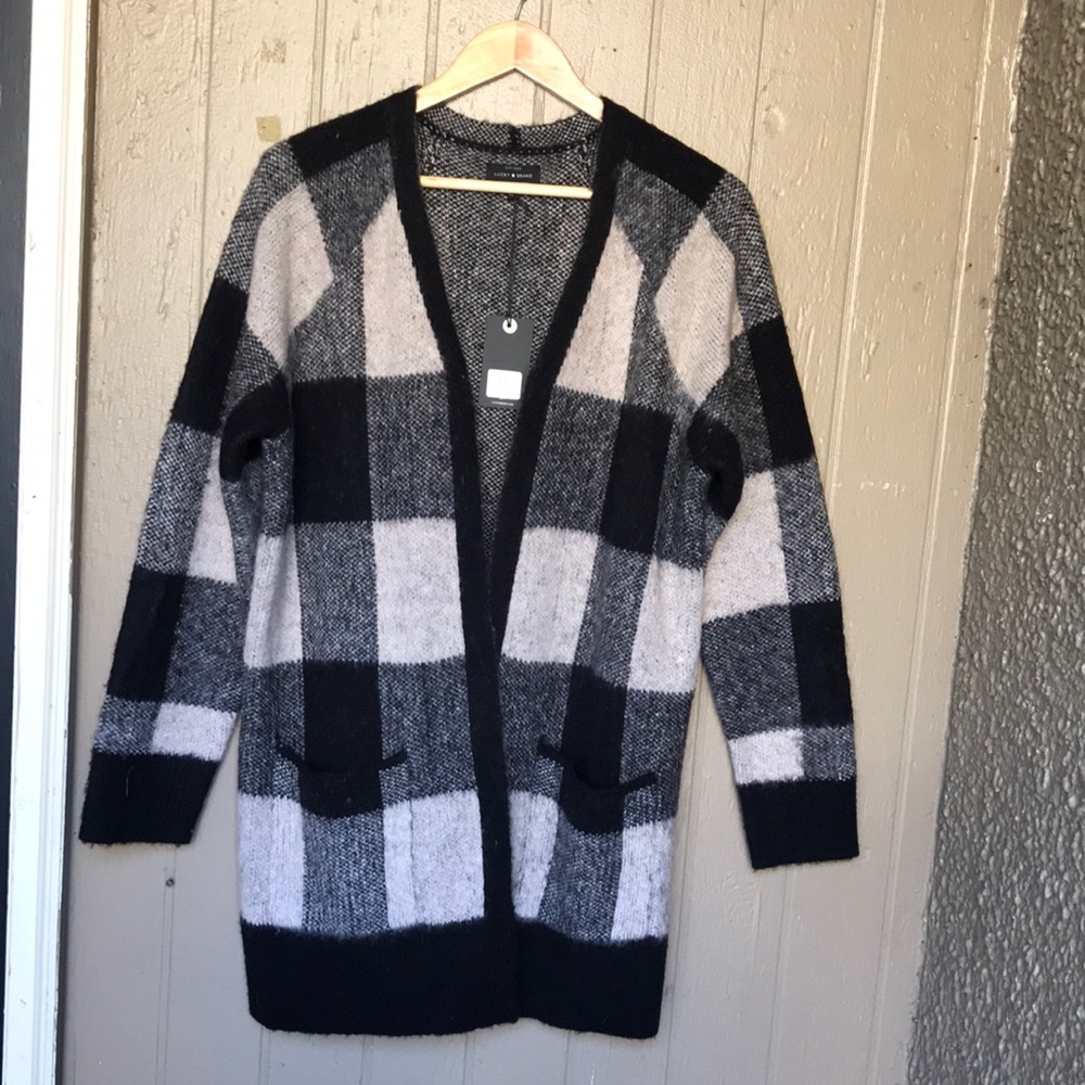 Lucky Brand plaid sweater